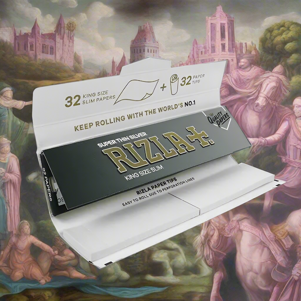 rizla silver - kingsize papers + tips