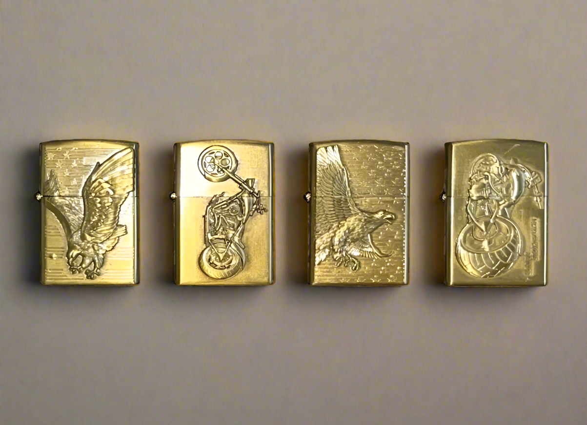 gold windproof metal lighter
