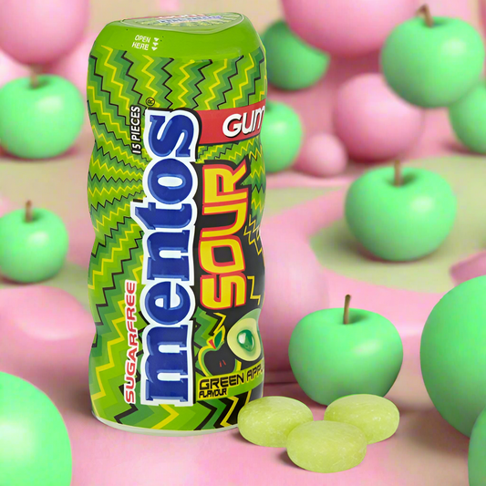 mentos sour gum - apple