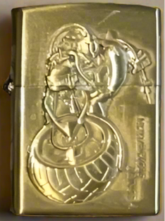 gold windproof metal lighter