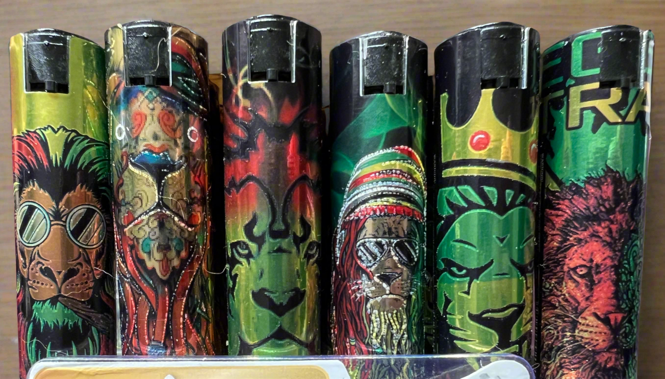 jet metal lighter - lions